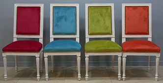 Chaise Jacob traditionnelle tapissée LES MEUBLES DOBOIS