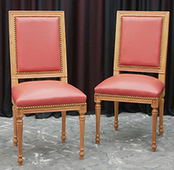 Chaise Jacob avec assise tissu soyeux LES MEUBLES DOBOIS