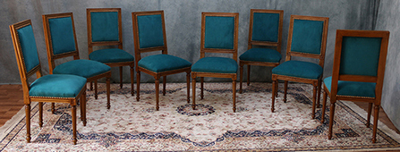 Chaise Jacob haut dossier tapissé LES MEUBLES DOBOIS