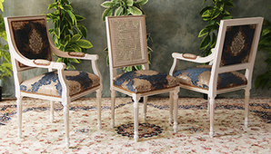 Chaise Jacob Louis XVI bois et tissu LES MEUBLES DOBOIS