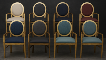 Fauteuils de table médaillon pour restaurant, style moderne et élégant – MEUBLES DOBOIS