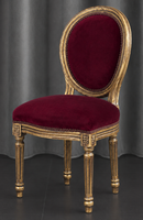 Chaise médaillon enfant Louis XVI dorée à la feuille d'or - Meubles Dobois