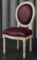 Chaise médaillon enfant Louis XVI dorée capitonnée - Meubles Dobois