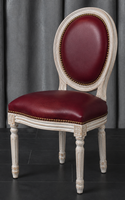 Chaise médaillon enfant Louis XVI teinte vernie naturelle - Meubles Dobois
