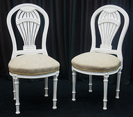 Chaise montgolfière de style Louis XVI sur mesure avec dossier montgolfière - Meubles DOBOIS