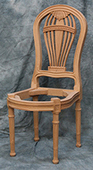 Chaise montgolfière de style Louis XVI sur mesure avec assise confortable - Meubles DOBOIS