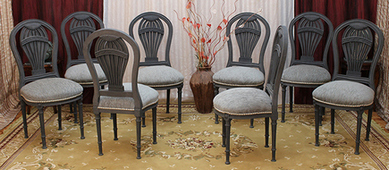 Chaise montgolfière de style Louis XVI sur mesure en hêtre massif - Meubles DOBOIS