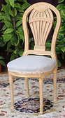 Chaise montgolfière sur mesure style Louis XVI, fabrication artisanale - Meubles DOBOIS