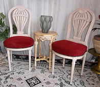 Chaise montgolfière Louis XVI sur mesure, travail artisanal - Meubles DOBOIS