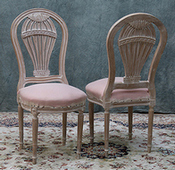 Chaise montgolfière sur mesure en style Louis XVI avec finitions haut de gamme - Meubles DOBOIS