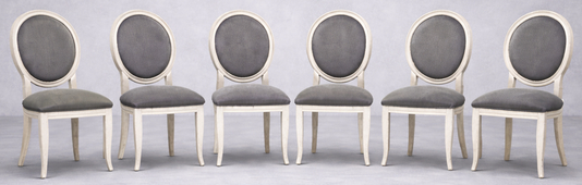 Chaises Médaillon Moderne Pieds Sabre