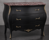 Commode Louis XV en marqueterie bois de rose plateau marbre