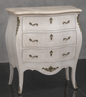 Commode style Louis XV marqueterie bois de rose et marbre rouge