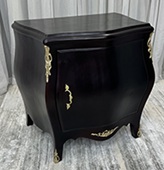 Commode baroque Louis XV laquée or et noir, meuble d’exception – MEUBLES DOBOIS