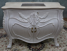 Commode baroque Louis XV en hêtre massif, finition bois naturel – MEUBLES DOBOIS