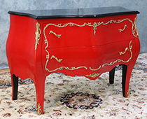 Commode Louis XV baroque en hêtre massif, finition laquée ivoire – MEUBLES DOBOIS