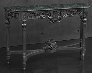 Console Louis XVI Baroque dorée, sans entretoise