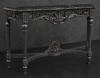 Console Baroque Style Louis XVI dorée, avec entretoise