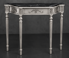 Console Empire Style Louis XVI dorée, pieds sculptés