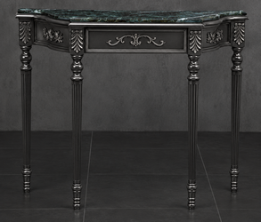 Console Louis XVI Empire dorée, vue de profil