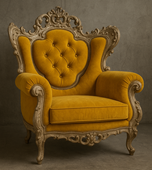 Fauteuil Versailles de style baroque en bois sculpté Meubles Dobois