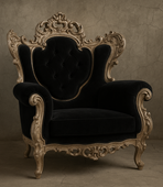 Fauteuil baroque Versailles élégant en bois massif Meubles Dobois