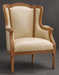 Fauteuil bergère 3 pans à oreilles haut de gamme - LES MEUBLES DOBOIS