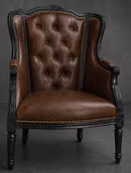 Fauteuil bergère 3 pans de style classique français - LES MEUBLES DOBOIS