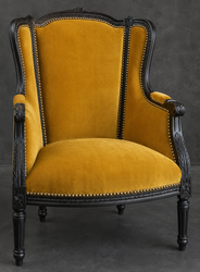 Bergère de salon Louis XVI à dossier 3 pans - LES MEUBLES DOBOIS