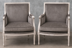 Fauteuil bordeaux style Louis XVI - Meubles DOBOIS