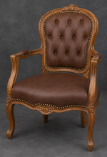 Fauteuil cabriolet Louis XV avec dossier arrondi - LES MEUBLES DOBOIS