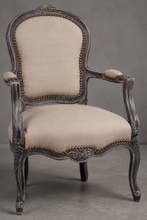 Fauteuil cabriolet de salle à manger style Louis XV - LES MEUBLES DOBOIS