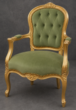 Fauteuil cabriolet classique avec accoudoirs Louis XV - LES MEUBLES DOBOIS