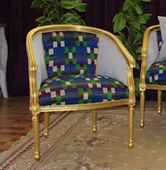 Fauteuil Club de table Louis XVI en hêtre massif - Meubles DOBOIS