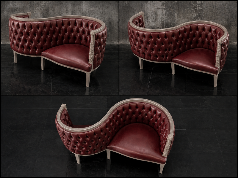 Fauteuil confident 2 places moderne tissu graphique Meubles Dobois