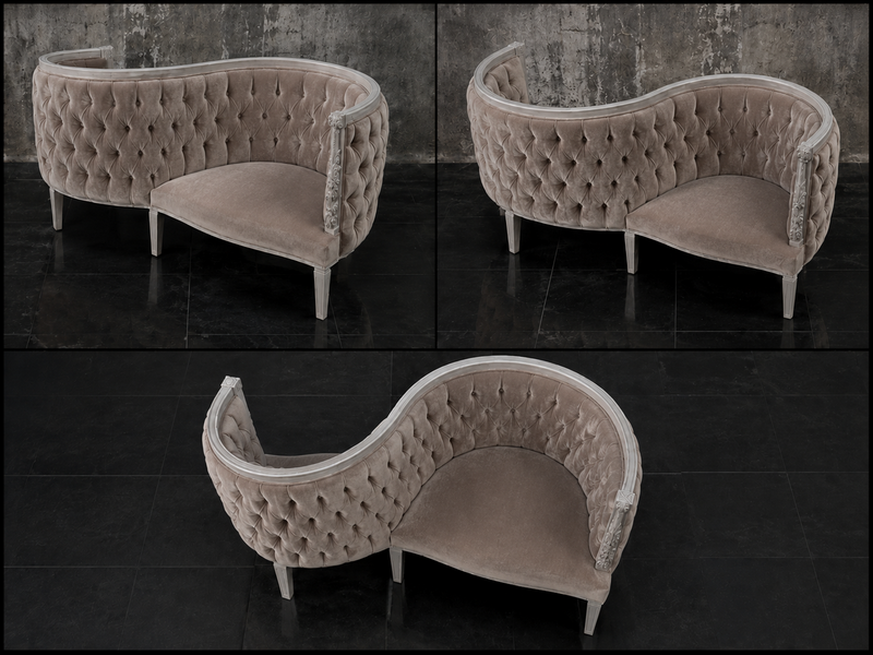 Fauteuil confident 2 places moderne tissu texturé Meubles Dobois