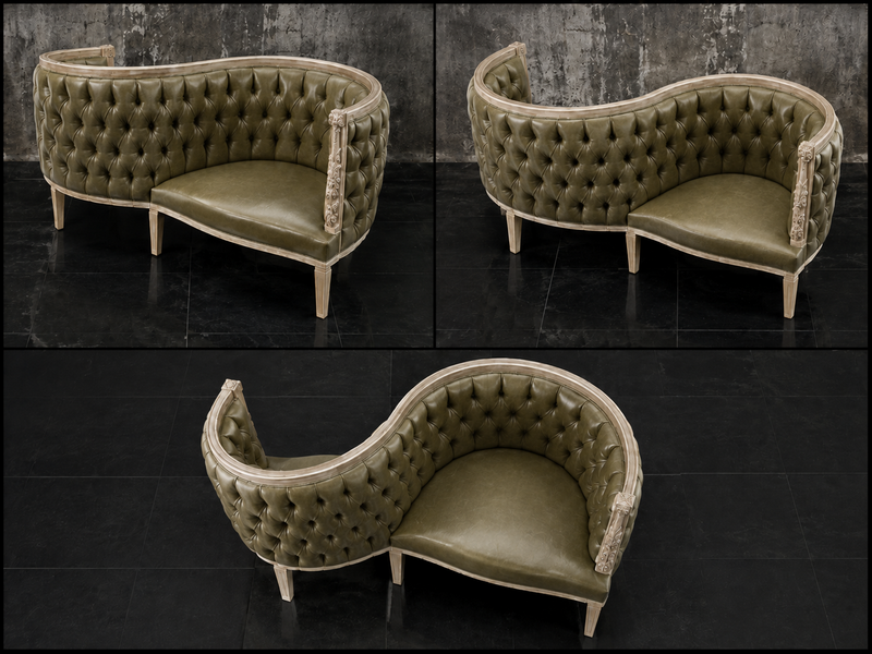 Fauteuil confident 2 places moderne assise capitonnée Meubles Dobois