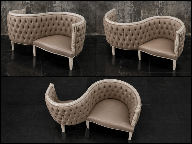Fauteuil confident 2 places moderne piètement fin Meubles Dobois