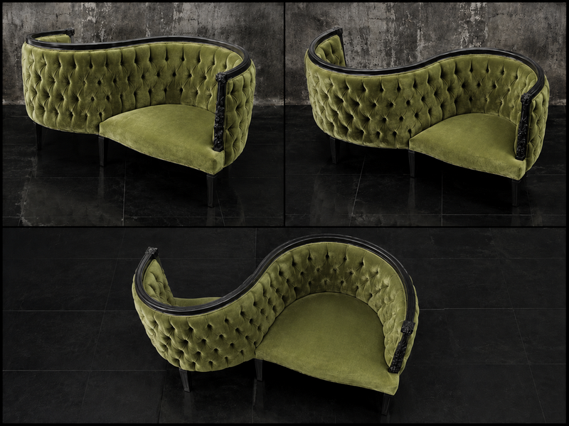 Fauteuil confident 2 places moderne dossier droit Meubles Dobois