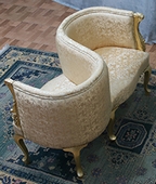 Fauteuil confident 2 places baroque capitonné MEUBLES DOBOIS