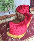 Fauteuil confident 2 places baroque dossier capitonné MEUBLES DOBOIS