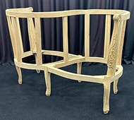 Fauteuil confident 2 places Louis XV silhouette courbe MEUBLES DOBOIS