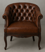 Petit fauteuil crapaud Louis XV en bois sculpté - Meubles DOBOIS