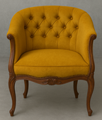 Fauteuil crapaud classique style Louis XV sur mesure - Meubles DOBOIS