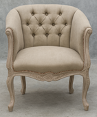 Fauteuil crapaud sur mesure style Louis XV bois massif - Meubles DOBOIS