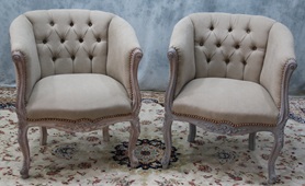 Fauteuil crapaud Louis XV haut de gamme sur mesure - Meubles DOBOIS