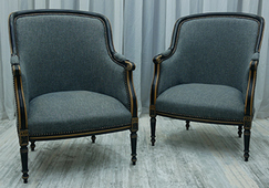 Fauteuil gondole de style Louis XVI raffiné pour salon - Meubles DOBOIS