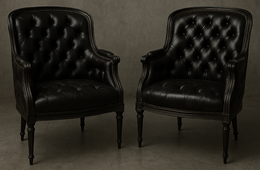 Fauteuil gondole de style Louis XVI pour décoration classique - Meubles DOBOIS