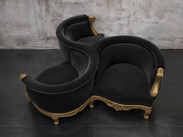 Fauteuil Indiscret baroque style Louis XV diamètre 160cm - Meubles Dobois