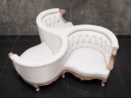 Fauteuil Indiscret 3 places style Louis XV hauteur assise - Les Meubles Dobois